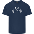 Pulse Darts Funny ECG Mens Cotton T-Shirt Tee Top Navy Blue