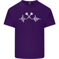 Pulse Darts Funny ECG Mens Cotton T-Shirt Tee Top Purple