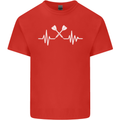 Pulse Darts Funny ECG Mens Cotton T-Shirt Tee Top Red