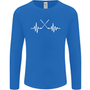 Pulse Golf Funny Golfing Golfer ECG Mens Long Sleeve T-Shirt Royal Blue