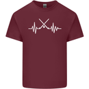 Pulse Hockey Ice Street Player ECG Mens Cotton T-Shirt Tee Top Maroon