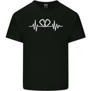Pulse Rock Climbing Climber Climb ECG Mens Cotton T-Shirt Tee Top Black