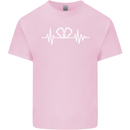 Pulse Rock Climbing Climber Climb ECG Mens Cotton T-Shirt Tee Top Light Pink
