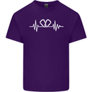 Pulse Rock Climbing Climber Climb ECG Mens Cotton T-Shirt Tee Top Purple