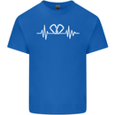 Pulse Rock Climbing Climber Climb ECG Mens Cotton T-Shirt Tee Top Royal Blue