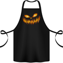 Pumpkin Face Halloween Horror Scary Cotton Apron 100% Organic Black