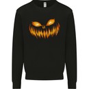 Pumpkin Face Halloween Horror Scary Kids Sweatshirt Jumper Black