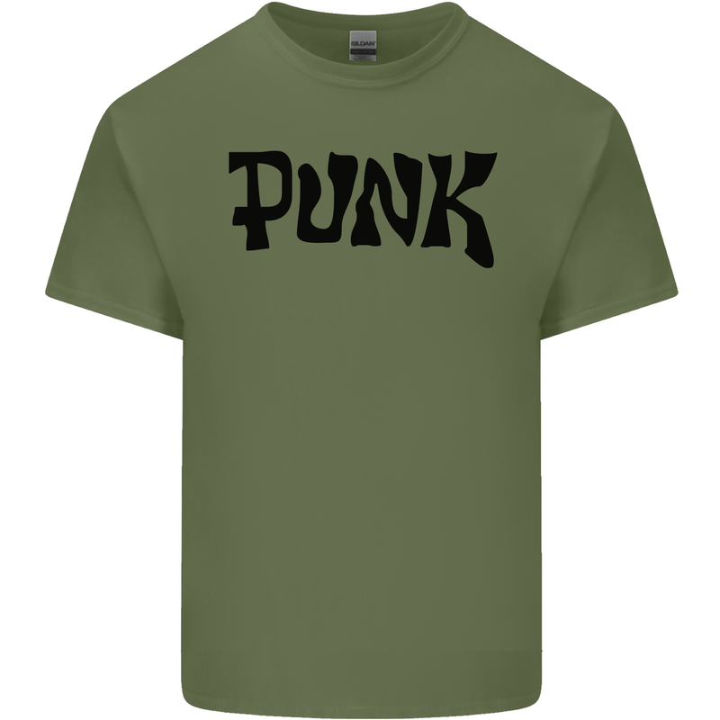 Punk As Worn By Mens Cotton T-Shirt Tee Top Military Green