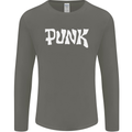 Punk As Worn By Mens Long Sleeve T-Shirt Charcoal