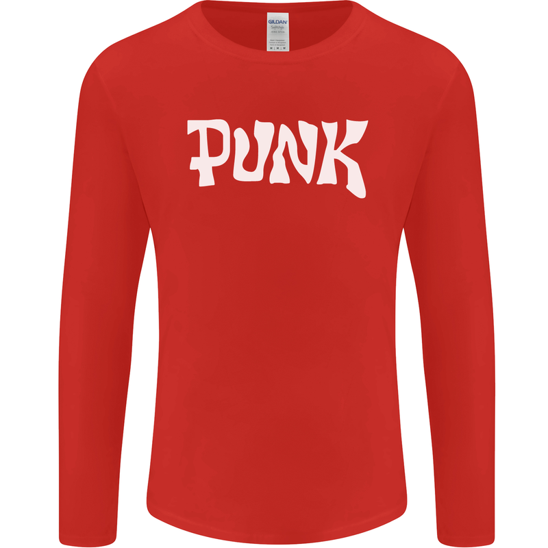 Punk As Worn By Mens Long Sleeve T-Shirt Red