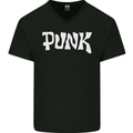 Punk As Worn By Mens V-Neck Cotton T-Shirt Black