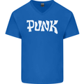 Punk As Worn By Mens V-Neck Cotton T-Shirt Royal Blue