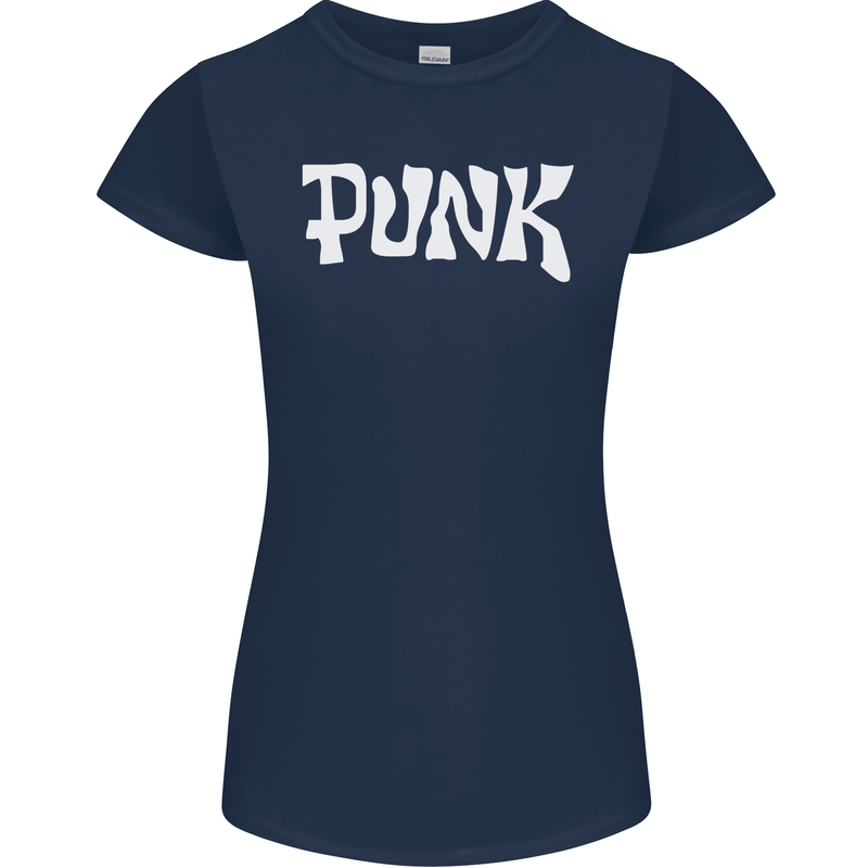 Punk As Worn By Womens Petite Cut T-Shirt Navy Blue