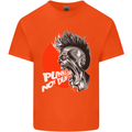 Punk's Not Dead Rock Music Skull Mens Cotton T-Shirt Tee Top Orange