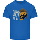 Punks Not Dead Skinhead Skull Kids T-Shirt Childrens Royal Blue