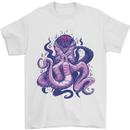 Purple Cthulhu Kraken Octopus Mens T-Shirt Cotton Gildan White