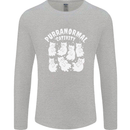 Purranormal Cativity Funny Halloween Cat Mens Long Sleeve T-Shirt Sports Grey