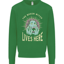 Queen Witch Funny Halloween Wife Girlfriend Mens Sweatshirt Jumper Irish Green