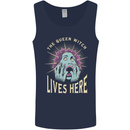 Queen Witch Funny Halloween Wife Girlfriend Mens Vest Tank Top Navy Blue