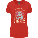 Queen Witch Funny Halloween Wife Girlfriend Womens Wider Cut T-Shirt Red