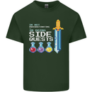 RPG Gaming I'm Doing Side Quests Gamer Mens Cotton T-Shirt Tee Top Forest Green