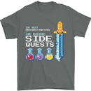 RPG Gaming I'm Doing Side Quests Gamer Mens T-Shirt Cotton Gildan Charcoal