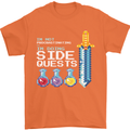 RPG Gaming I'm Doing Side Quests Gamer Mens T-Shirt Cotton Gildan Orange