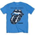 the rolling stones steel wheels mens royal blue music t-shirt iconic band te