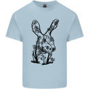 Rabbit Ecology Mens Cotton T-Shirt Tee Top Light Blue