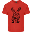 Rabbit Ecology Mens Cotton T-Shirt Tee Top Red