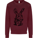 Rabbit Ecology Mens Sweatshirt Jumper Maroon