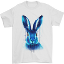 Rabbit Watercolour Mens T-Shirt Cotton Gildan White