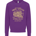 Railway Train Trainspotter Trianspotting Kids Sweatshirt Jumper Purple