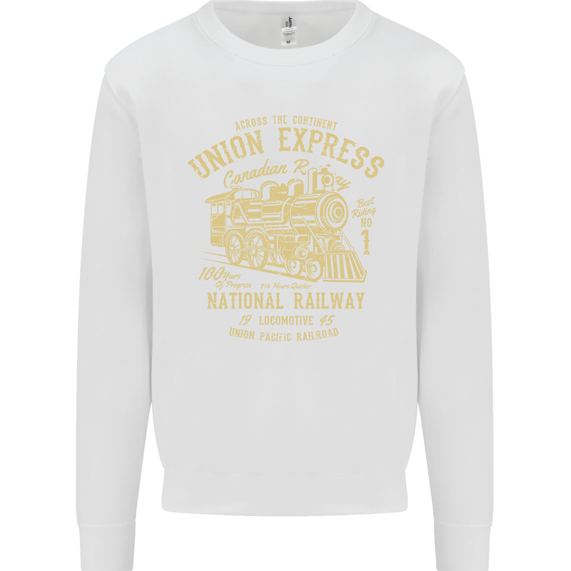 Railway Train Trainspotter Trianspotting Kids Sweatshirt Jumper White