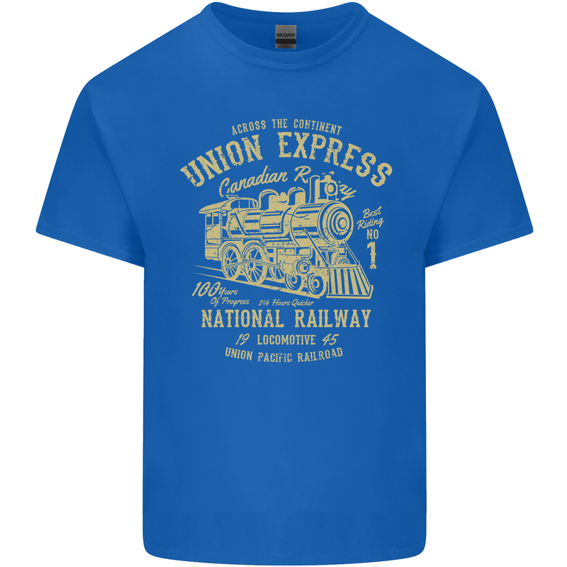 Railway Train Trainspotter Trianspotting Kids T-Shirt Childrens Royal Blue