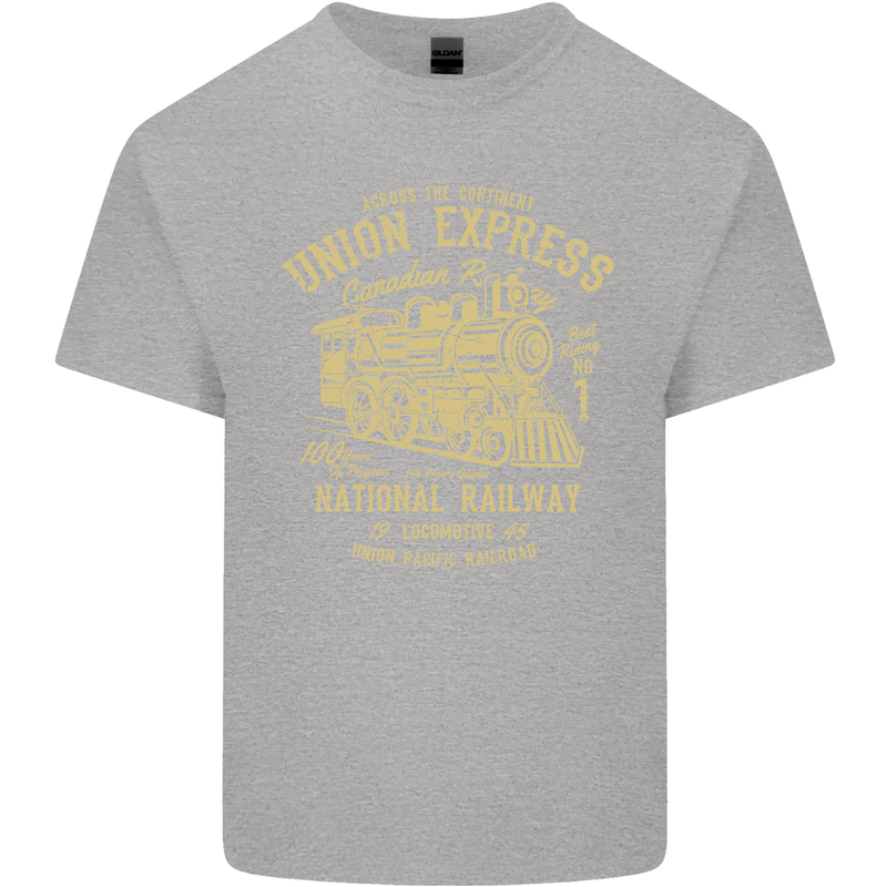 Railway Train Trainspotter Trianspotting Kids T-Shirt Childrens Sports Grey