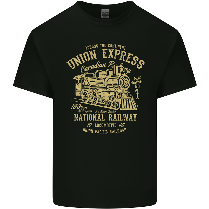 Railway Train Trainspotter Trianspotting Mens Cotton T-Shirt Tee Top Black