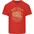 Railway Train Trainspotter Trianspotting Mens Cotton T-Shirt Tee Top Red