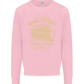 Railway Train Trainspotter Trianspotting Mens Sweatshirt Jumper Light Pink