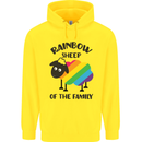 Rainbow Sheep Funny Gay Pride Day LGBT Childrens Kids Hoodie Yellow