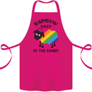 Rainbow Sheep Funny Gay Pride Day LGBT Cotton Apron 100% Organic Pink