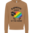 Rainbow Sheep Funny Gay Pride Day LGBT Mens Sweatshirt Jumper Caramel Latte
