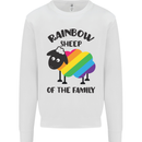 Rainbow Sheep Funny Gay Pride Day LGBT Mens Sweatshirt Jumper White