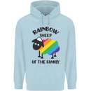 Rainbow Sheep Funny LGBT Gay Pride Day Childrens Kids Hoodie Light Blue