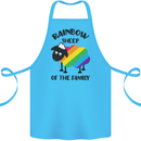 Rainbow Sheep Funny LGBT Gay Pride Day Cotton Apron 100% Organic Turquoise