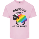 Rainbow Sheep Funny LGBT Gay Pride Day Kids T-Shirt Childrens Light Pink