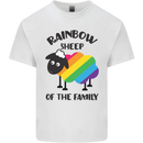 Rainbow Sheep Funny LGBT Gay Pride Day Kids T-Shirt Childrens White