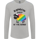 Rainbow Sheep Funny LGBT Gay Pride Day Mens Long Sleeve T-Shirt Sports Grey