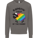 Rainbow Sheep Funny LGBT Gay Pride Day Mens Sweatshirt Jumper Charcoal