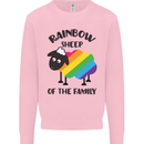 Rainbow Sheep Funny LGBT Gay Pride Day Mens Sweatshirt Jumper Light Pink